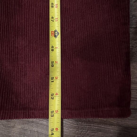 Empyre Overalls Womens Medium Maroon Corduroy Relax Bib Pants Skate Casual - Picture 9 of 11
